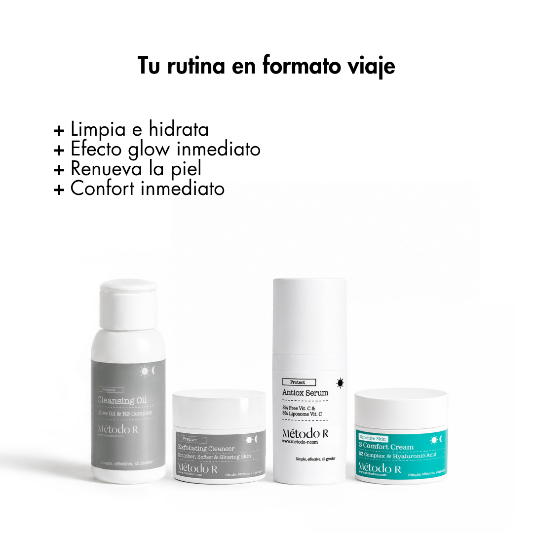 Sensitive skin routine travel bag